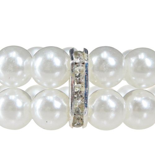 Article Ruban de perles perles décoratives couleur ivoire Ø6cm