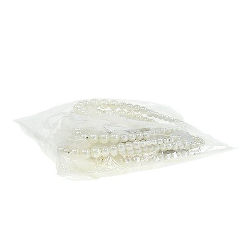 Floristik24 Coeur de perles 10 cm crème 6 p.