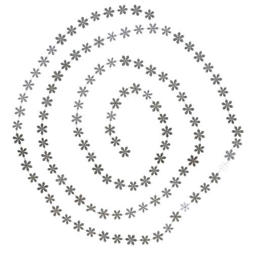 Floristik24 Guirlande décorative flocons de neige argent 270cm