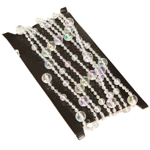 Article Collier de perles ruban de perles guirlande de perles blanc clair 270cm