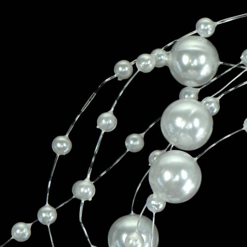 Collier Perle Blanche Ø3 - 8mm L3m