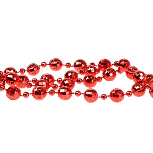 Floristik24 Guirlande de perles décoration sapin rouge 7m