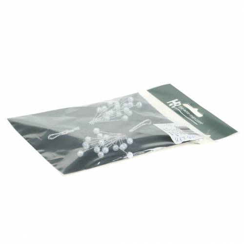 Floristik24 Branche de perles champagne L18cm 2 pcs