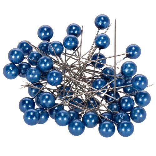 Epingles Tête Perle Bleu Ø10mm 60mm
