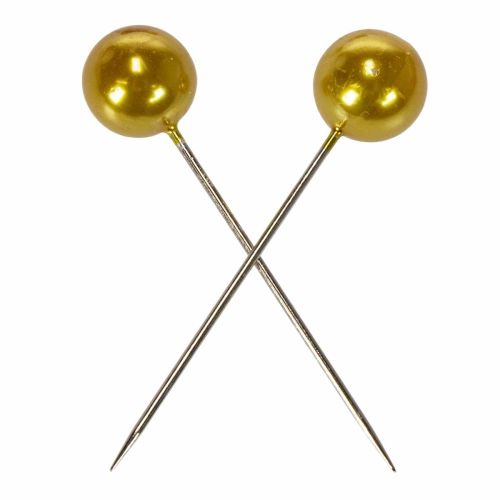 Epingles tête perle dorées Ø20mm 90mm | Floristik24.be