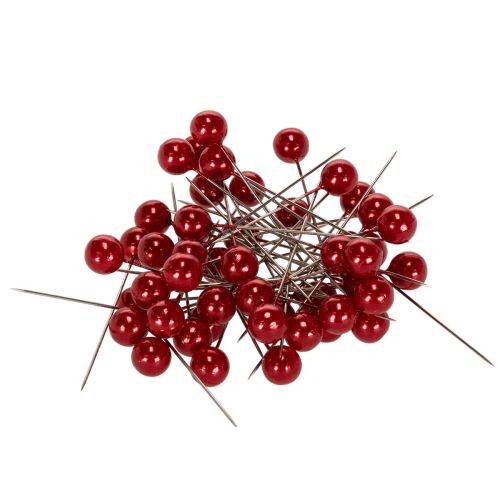 Epingles à perler rouge Ø10mm 60mm