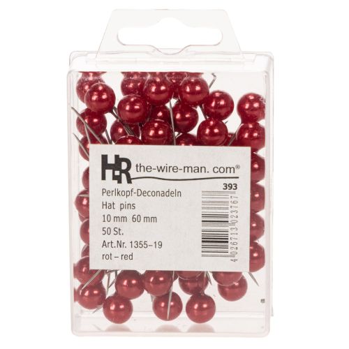 Epingles à perler rouge Ø10mm