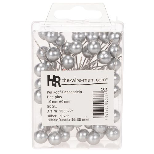 Epingles à perler argent Ø10mm