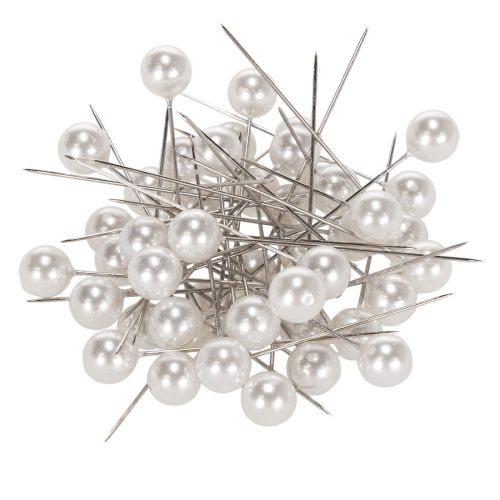 Epingles Tête Perle Blanc Ø10mm 60mm