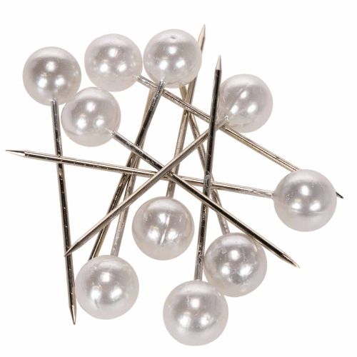 Epingles Tête Perle Blanc Ø15mm 75mm acheter | Floristik24.be