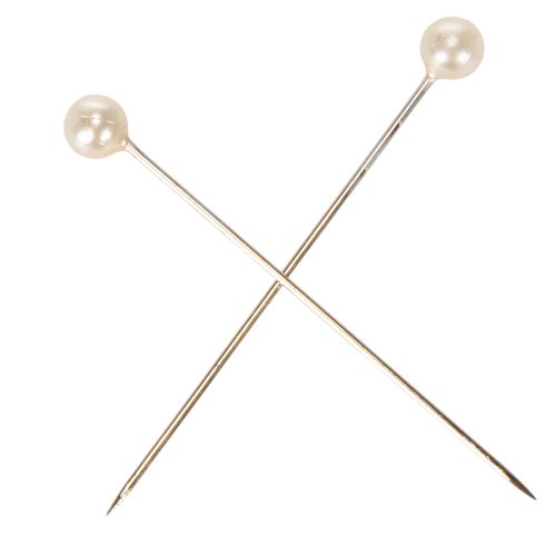 Article Épingles à tête de nacre Ø4 mm 40 mm Champagne