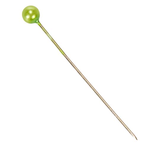 Épingles à fleurs à tête de perle verte, usage polyvalent, Ø 4 mm, 40 mm, 150 pièces | Floristik24.be