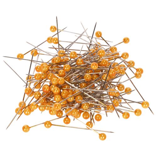 Épingles à tête de perle orange pour fournitures de fleuriste, Ø 4 mm, 40 mm, 150 pièces