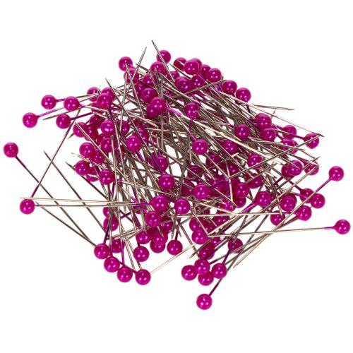 Épingles à fleurs à tête de perle, roses, Ø 4 mm, 40 mm, 150 pièces