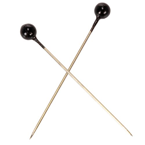 Épingles à fleurs à tête de perle noire, Ø 4 mm, 40 mm, 150 pièces | Floristik24.be