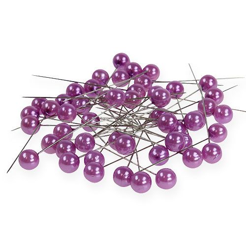 Floristik24 Epingles à perler violet Ø10mm 60mm