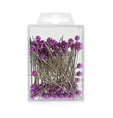 Article Epingles à perler Ø6mm 65mm violet
