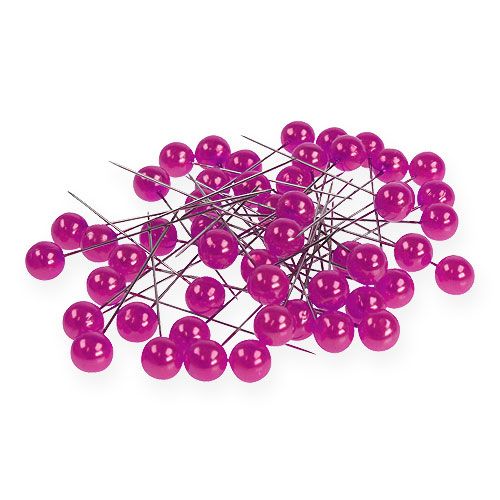 Floristik24 Epingles Tête Perle Rose Ø10mm 60mm