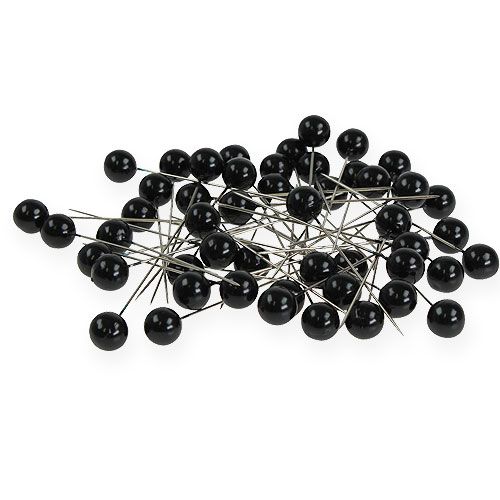 Epingles à perler noir Ø10mm 60mm