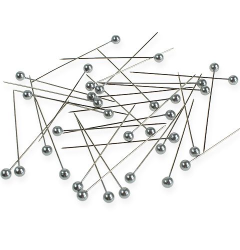 Article Epingles tête perle Ø6mm 65mm argent