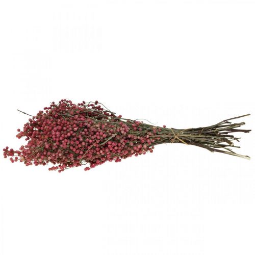 Floristik24 Baies de poivre, fleurs séchées, Avent, poivre rose, décorations d&#39;hiver L40–45cm 200g