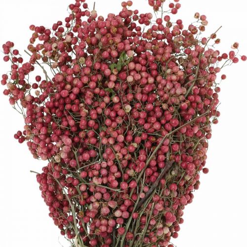 Floristik24 Baies de poivre, fleurs séchées, Avent, poivre rose, décorations d&#39;hiver L40–45cm 200g