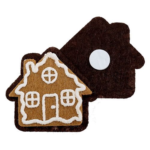 Floristik24 Maison en pain d&#39;épice avec point de colle 4,5cm 12pcs