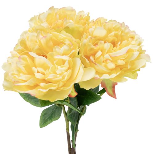 Article Pivoine artificielle à grande fleur pour une décoration intérieure florale intemporelle, 60 cm, lot de 3
