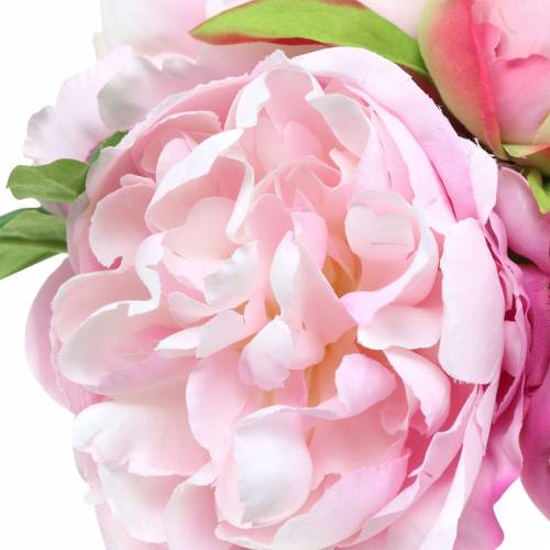 Article Bouquet artificiel avec pivoines roses Ø27cm 1pc