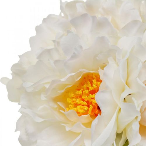 Article Pivoines Pivoines Artificielles Fleurs Artificielles Blanches Jaunes 7 Pièces