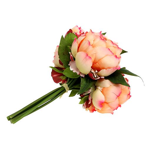 Floristik24 Bouquet de pivoines pêche 30 cm