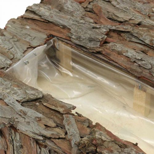 Article Sous-verre décoratif avec bac à plante écorce de pin 45×30cm H6cm