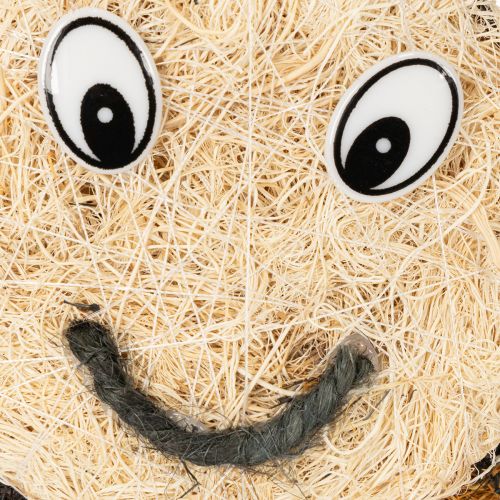 Article Figurine d'abeille en matériaux naturels, au design adorable, idéale pour les chambres d'enfants, 24 cm, lot de 2.