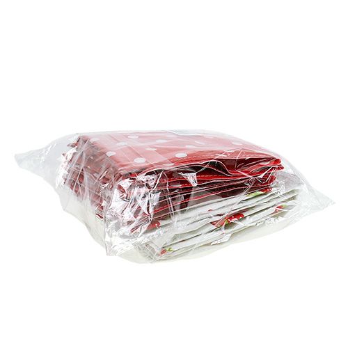 Floristik24 Boîte à plantes 12x12cm 6pcs. rouge blanc