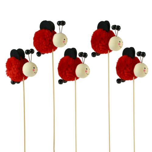 Article Bouchon de plante Coccinelle Décoration Fleur Bouchon 27,5 cm 9 pièces