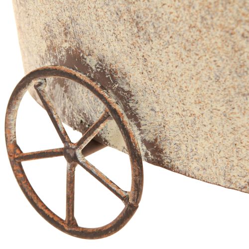 Article Pot de fleurs Jardinière vélo métal Gris Rouille 34×16×18cm