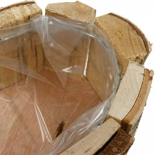 Article Jardinière, bol en bois en forme de coeur, jardinière en bois de bouleau, bol coeur 27 × 28cm