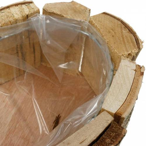 Floristik24 Jardinière, bol en bois en forme de coeur, jardinière en bois de bouleau, bol coeur 27 × 28cm