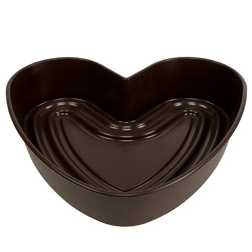 Floristik24 Coeur de plante &quot;Amora&quot; marron 35 x 35cm, 1pc