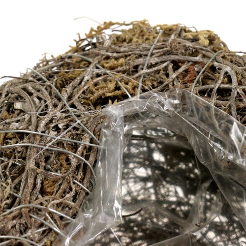 Floristik24 Cœur à garnir en sarments de vigne et lichen naturel 25 x 19 cm