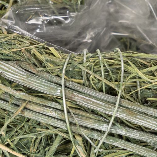 Cœur décoratif en herbe naturelle avec insert en feuille d'aluminium, 14 cm, 2 pièces | Floristik24.be