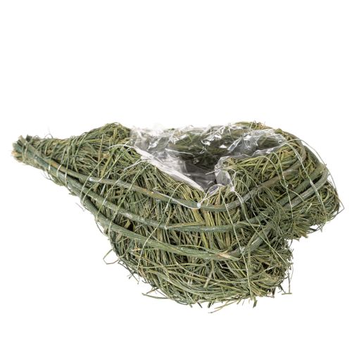 Cœur végétal en matériau naturel avec insert en feuille d'aluminium, 22 cm, 2 pièces | Floristik24.be