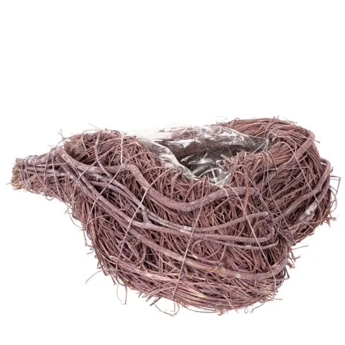 Cœur décoratif en brindilles avec feuille de plantation, 20 cm, 2 pièces | Floristik24.be