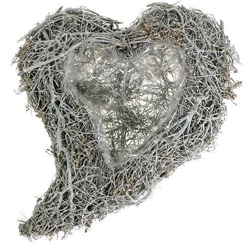 Article Coeur de plantation coeur de vigne blanc à planter 38×32×7.5cm