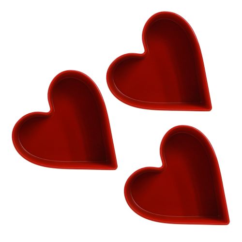 Article Coeur de plante romantique bol à plantes coeur rouge 15×15×7cm 3pcs