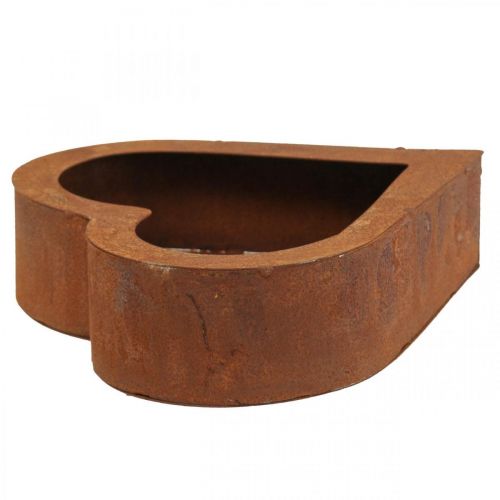 Floristik24 Jardinière décorative en métal patiné coeur végétal métal 20×20×5cm