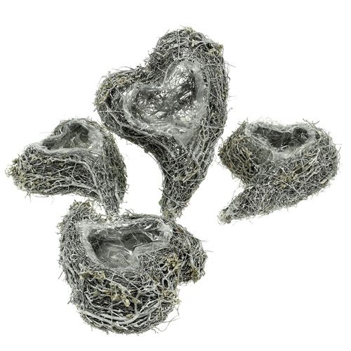 Article Plante coeur vigne 15cm x 23cm x5cm blanc 4 pcs
