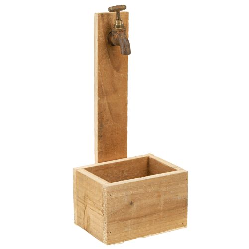 Article Jardinière Fontaine déco en bois rustique Rouille 15,5cm