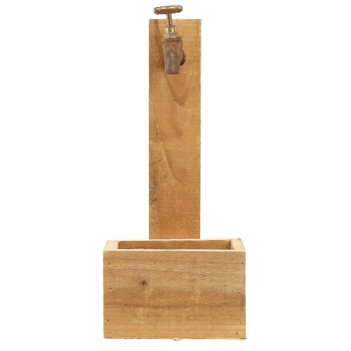 Article Jardinière Fontaine déco en bois rustique Rouille 15,5cm
