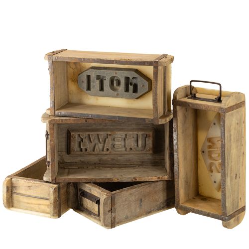 Article Jardinière en bois en forme de brique recyclée 32×15×10cm